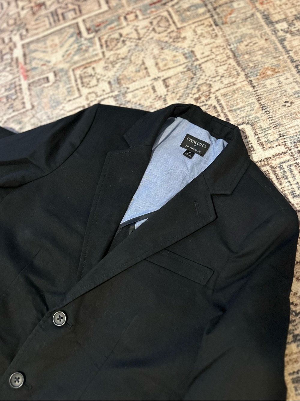 Crewcuts Thompson Boys Black Suit 2-Piece + Crewcuts White Dress Shirt Size 8 - Picture 2 of 4